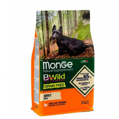 Monge dog BWild Grain free Mini качка 2.5 кг