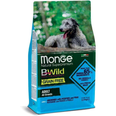 Monge dog BWild Grain free анчоус 2.5 кг