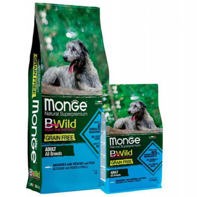 Monge dog BWild Grain free анчоус 15 кг