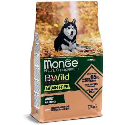 Monge dog BWild Grain free лосось 2.5 кг