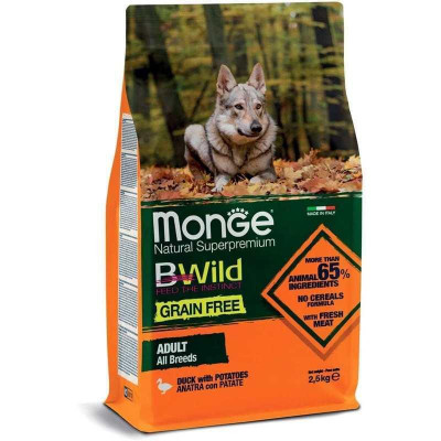 Monge dog BWild Grain free качка 2.5 кг