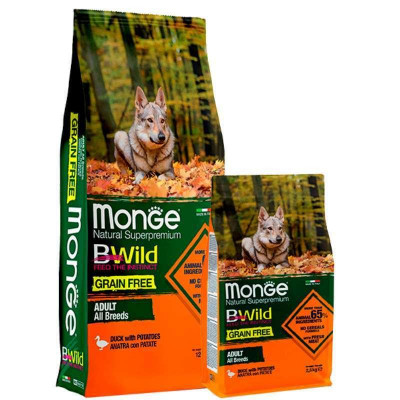 Monge dog BWild Grain free качка 15 кг