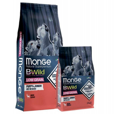 Monge dog BWild Low Grain Puppy & Junior оленина 2.5 кг