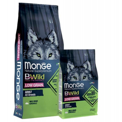 Monge dog BWild Low Grain дикий кабан 2.5 кг