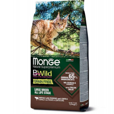 Monge cat BWild Grain free буйвол (для котів великих порід з 2-х місяців) 10 кг