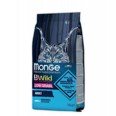 Monge cat BWild Low Grain анчоус  1.5 кг