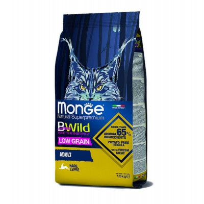 Monge cat BWild Low Grain м'ясо зайця  10 кг