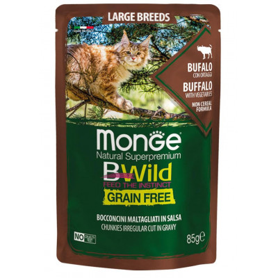 Monge cat BWild Grain free WET буйвол (для котів великих порід з 2-х місяців) 85гр*28шт