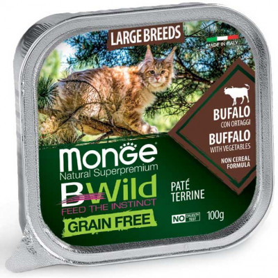 Monge cat BWild Grain free WET буйвол (для котів великих порід з 2-х місяців) 100гр*39шт