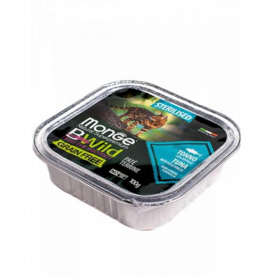 Monge cat BWild Grain free WET Sterilised тунець з овочами 100гр*39шт