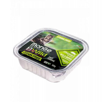 Monge cat BWild Grain free WET Sterilised кабан з овочами 100гр*39шт