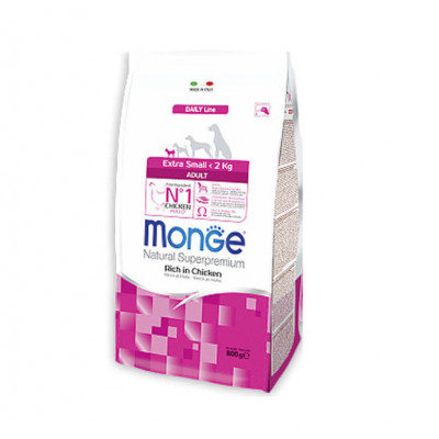 Monge dog  Extrasmall Adult  курка з рисом 800 г