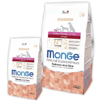 Monge dog Extrasmall Adult лосось з рисом 800 гр