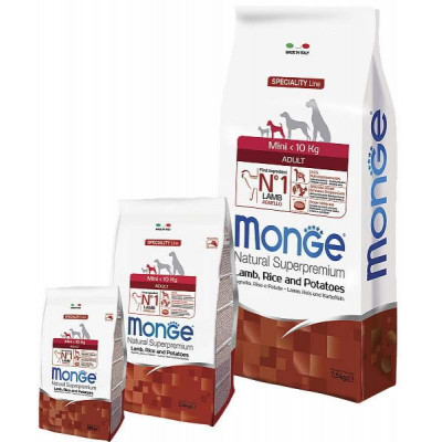 Monge dog Mini Adult ягня, рис та картопля 800 гр