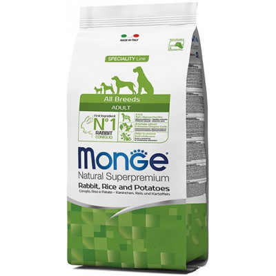 Monge dog  All breeds Adult кролик з рисом  2.5 кг