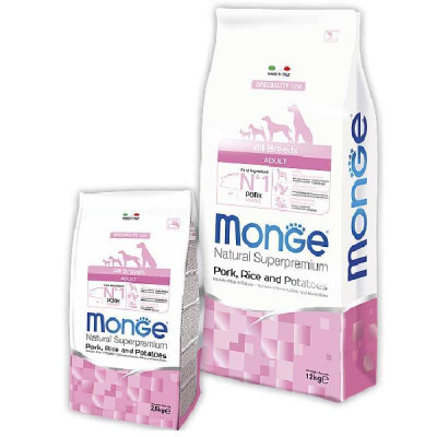 Monge dog All breeds Adult свинина, рис та картопля 15 кг