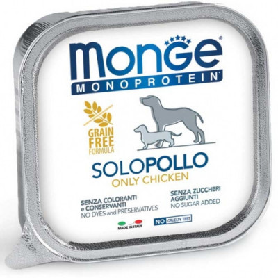 Monge dog SOLO 100% курка  150гр*24шт