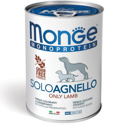 Monge dog SOLO  100% ягня  400 гр