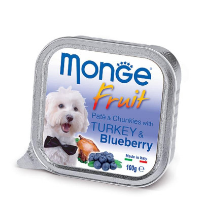 Monge dog FRUIT з індичкою та чорницею  100гр*32шт