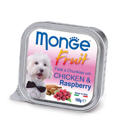 Monge dog FRUIT з куркою та малиною  100гр*32шт