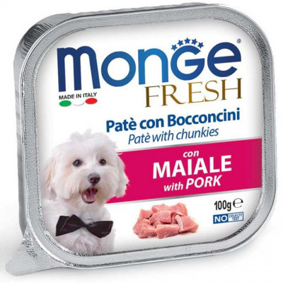 Monge dog Fresh з і свининою  100гр*34шт