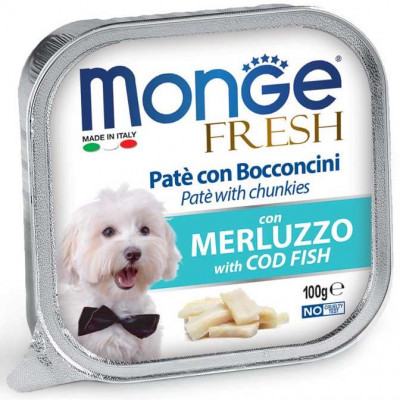 Monge dog Fresh з тріскою  100гр*34шт
