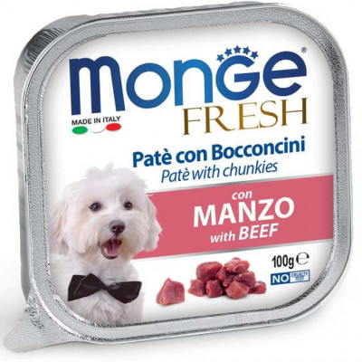 Monge dog Fresh з яловичиною  100гр*34шт