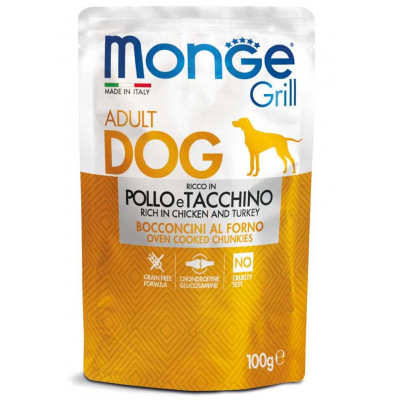 Monge dog GRILL курка з індичкою  100гр*24шт