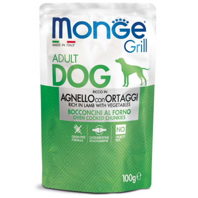 Monge dog GRILL з ягням та овочами  100гр*24шт