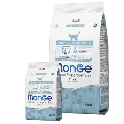 Monge cat Monoprotein Kitten з фореллю 400 гр