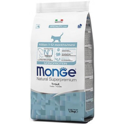 Monge cat  Monoprotein Kitten з фореллю 1.5 кг