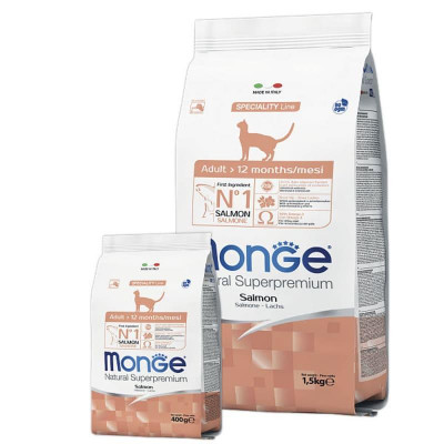 Monge cat Adult з лососем 10 кг