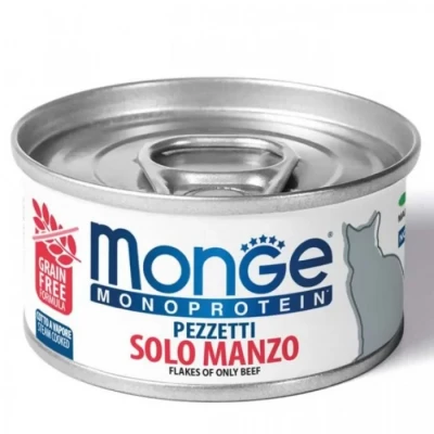 Monge cat MONOPROTEIN м'ясні пластівці яловичина 80гр*24шт