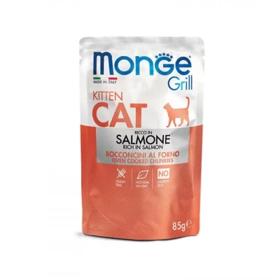 Monge cat GRILL Kitten лосось 85гр*28шт