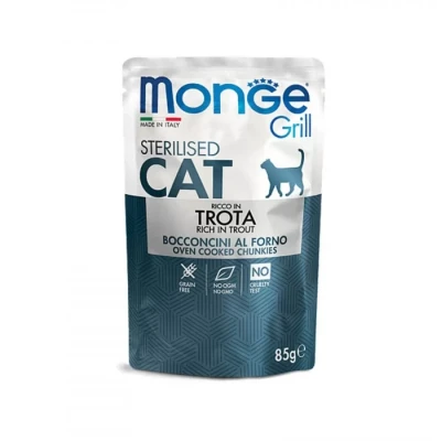 Monge cat GRILL Sterilised форель 85гр*28шт