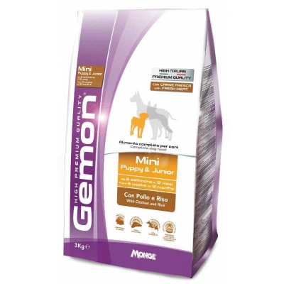 Gemon dog Mini Puppy & Junior курка з рисом  1 кг