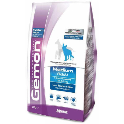 Gemon dog Medium Adult тунець с рисом  15 кг