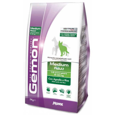 Gemon dog Medium Adult ягня з рисом  3 кг