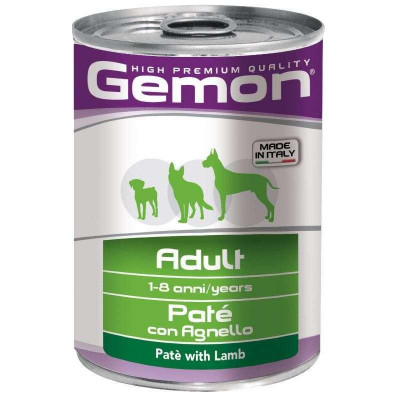 Gemon dog wet Adult паштет з ягням  400 гр