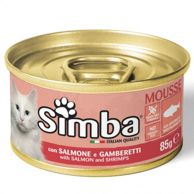 Simba cat wet лосось та креветки 85гр*24шт