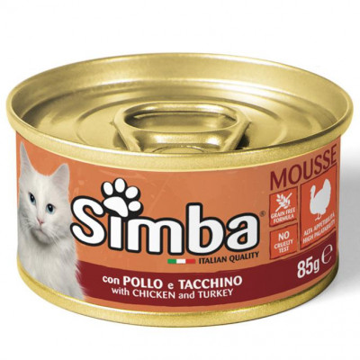 Simba cat wet курка та індичка 85гр*24шт