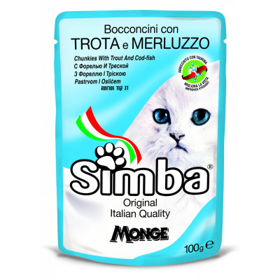 Simba cat wet форель і тріска 85гр*24 шт
