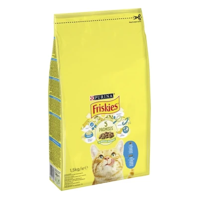 Сухий корм Friskies Для кішок з лососем та овочами 1.5 кг