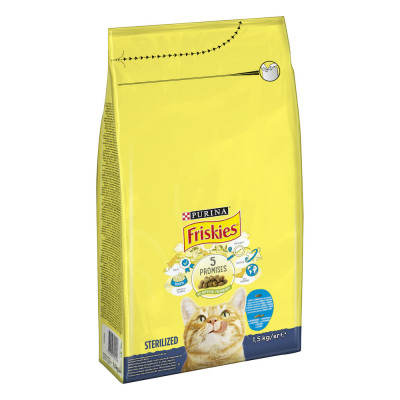 Сухий корм Friskies Sterilized для стерилізованих кішок, з лососем і овочами 270 г