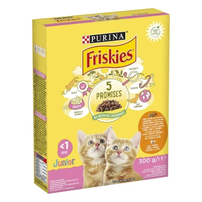 Сухий корм Friskies Junior для кошенят з куркою, молоком і овочами 300 г