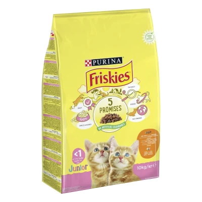 Сухий корм Friskies Junior для кошенят з куркою, молоком і овочами 10 кг
