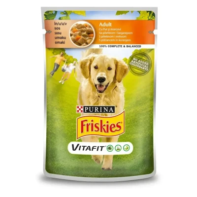 Вологий Корм Purina Friskies для собак, з куркою і картоплею 100г*20шт