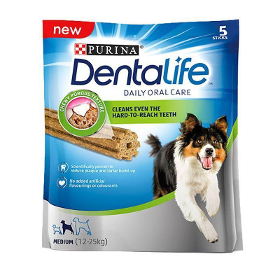DentaLife ДентаЛайф Medium Ласощі з м'ясом для здоров'я ротової порожнини в собак середніх порід 115 г