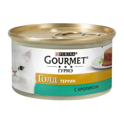 Gourmet Gold (Гурме Голд) консерви для котів з кроликом, шматочки в паштеті 85г*24шт