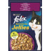 Вологий корм FELIX Sensations Jellies для котів, з качкою і шпинатом в желі  85г*26шт